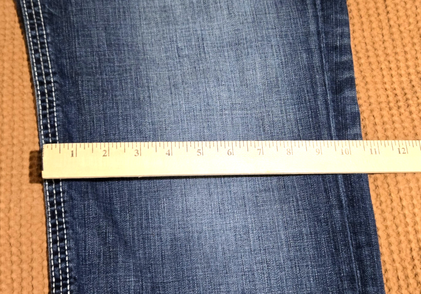 BKE Seth Jeans Mens 36R Denim Bootcut Whisker Thick Stitch Western 100% Cotton