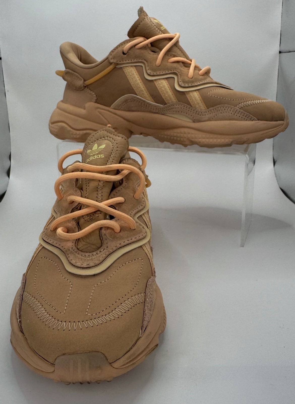 Adidas Ozweego Glow Orange Pale Nude Chunky Sneakers US Men 5.5 Womens 7 FZ1962
