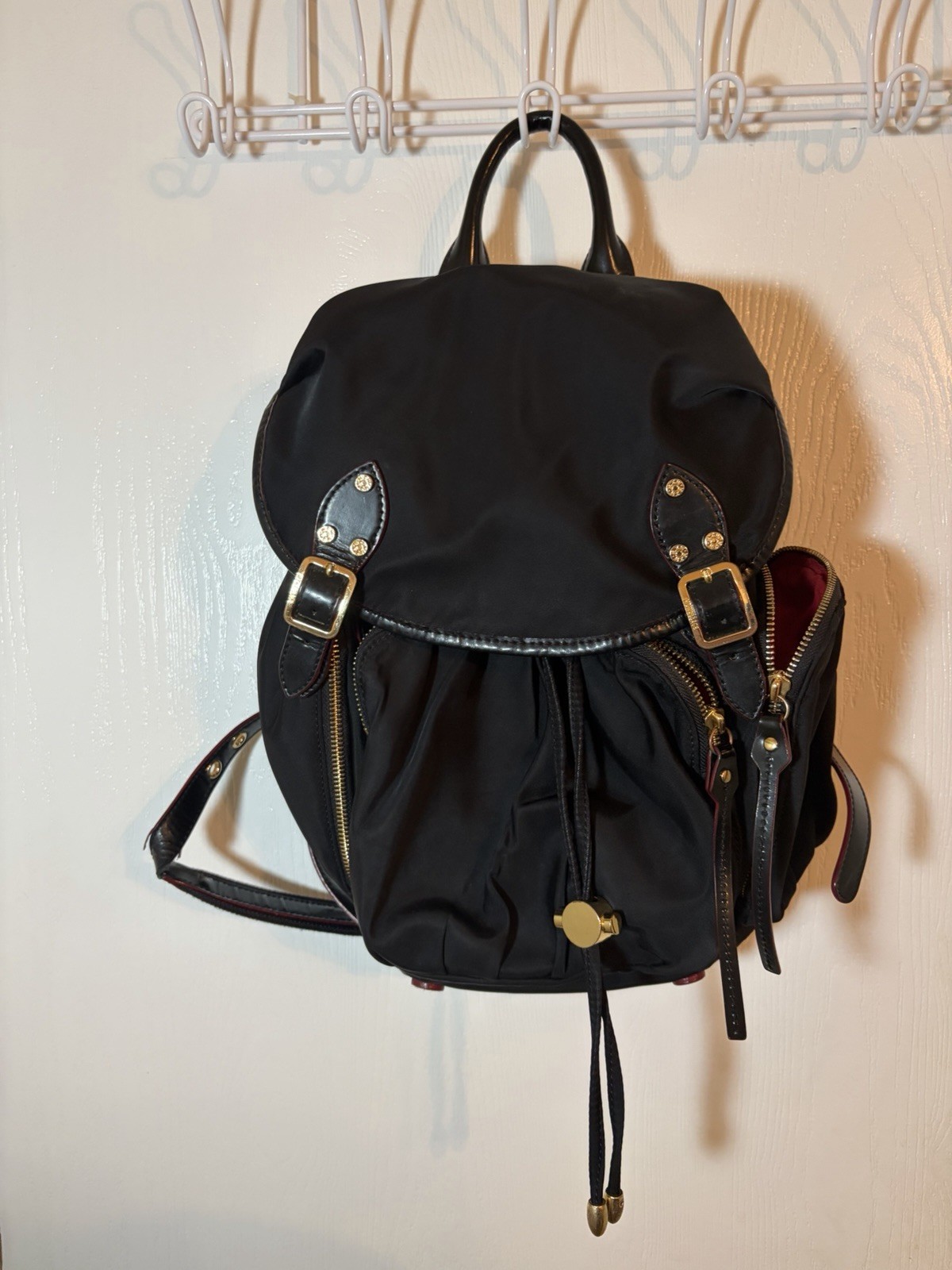 MZ Wallace Marlena Black Nylon Backpack Handbag. CHECK PHOTOS/Description