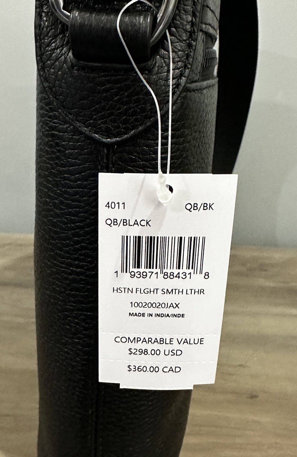 COACH Houston Flight Bag In Refined Pebble Leather Crossbody 4011 Gunmetal/Black
