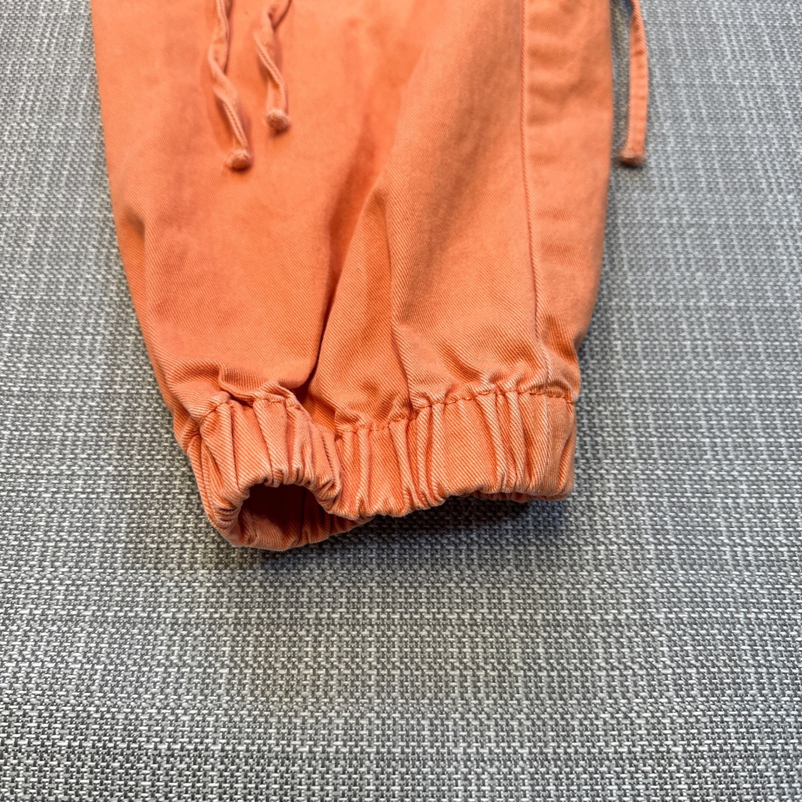Orange Cargo Jogger Pants Womens Large Uility Parachute Y2K Skater Festival
