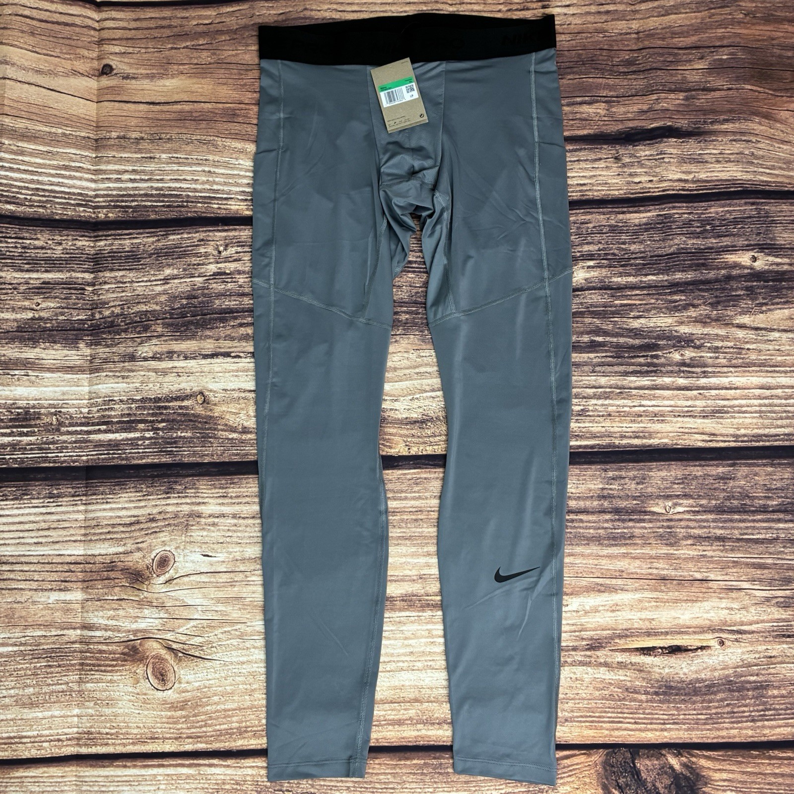 Nike Pro Mens Dri-Fit Fitness Tights XL Smoke Grey Black Pants Gym NWT FB7952