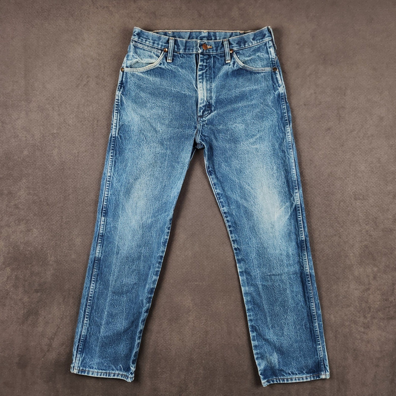 Vintage Wrangler Jeans Mens 34×30 Blue 90s Made in USA Straight Leg Denim 13MWZ