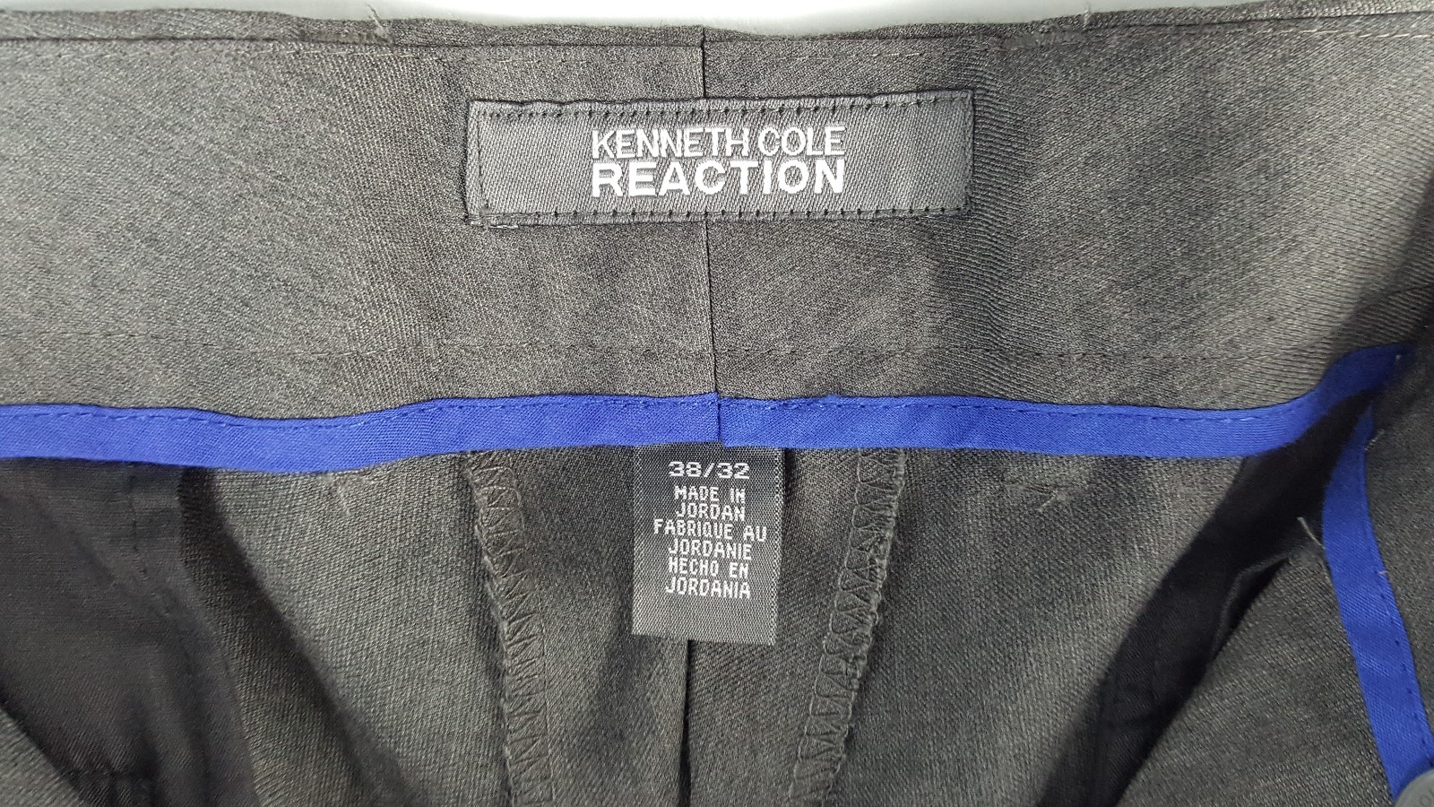 NWT Kenneth Cole Reaction Mens Pant-Tastic Core-Spring Pants Sz 38W Heather Gray