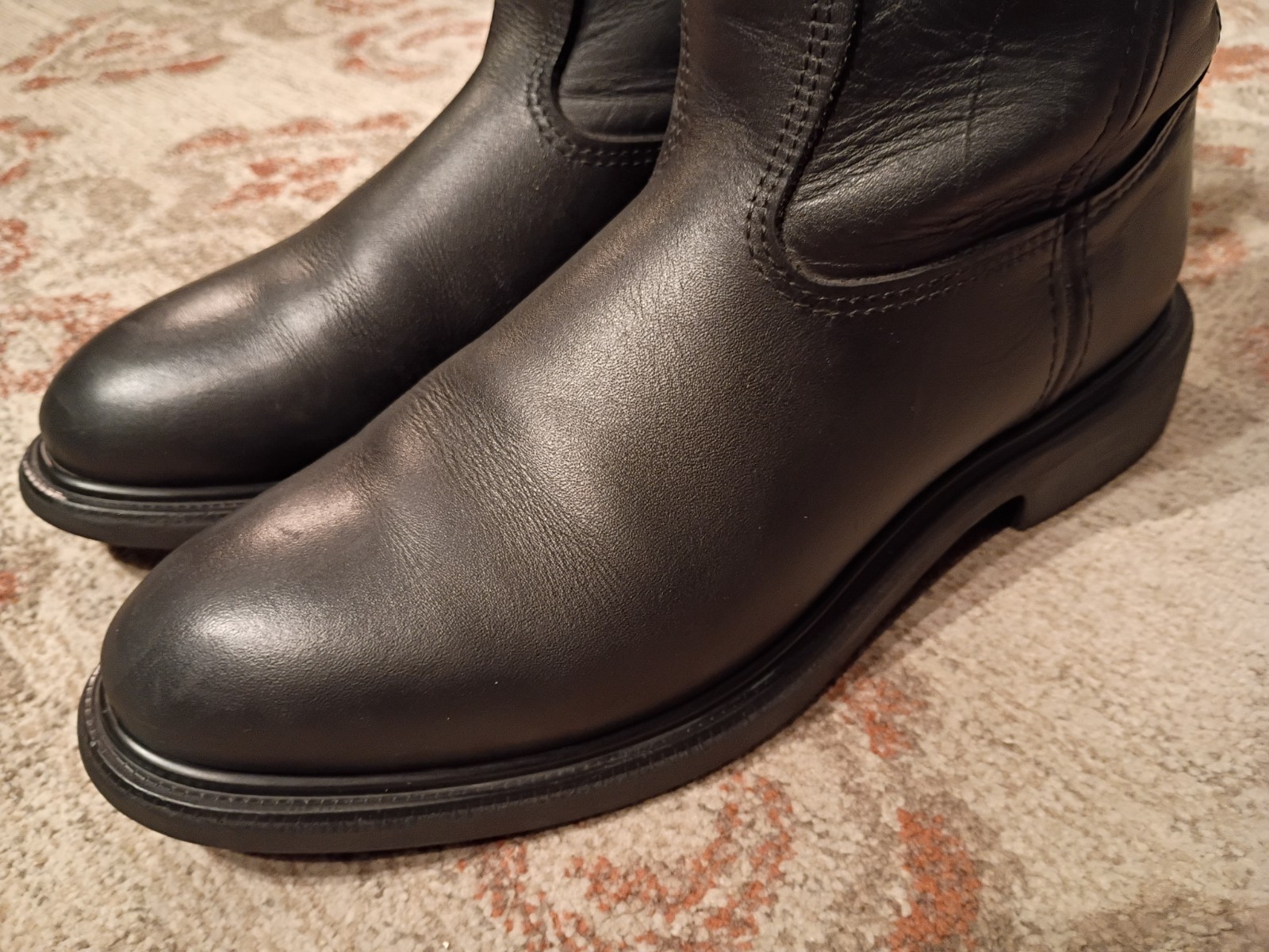 RED WING PECOS BLACK LEATHER SOFT TOE WELLINGTON WORK BOOTS #1125 MEN’S 11D