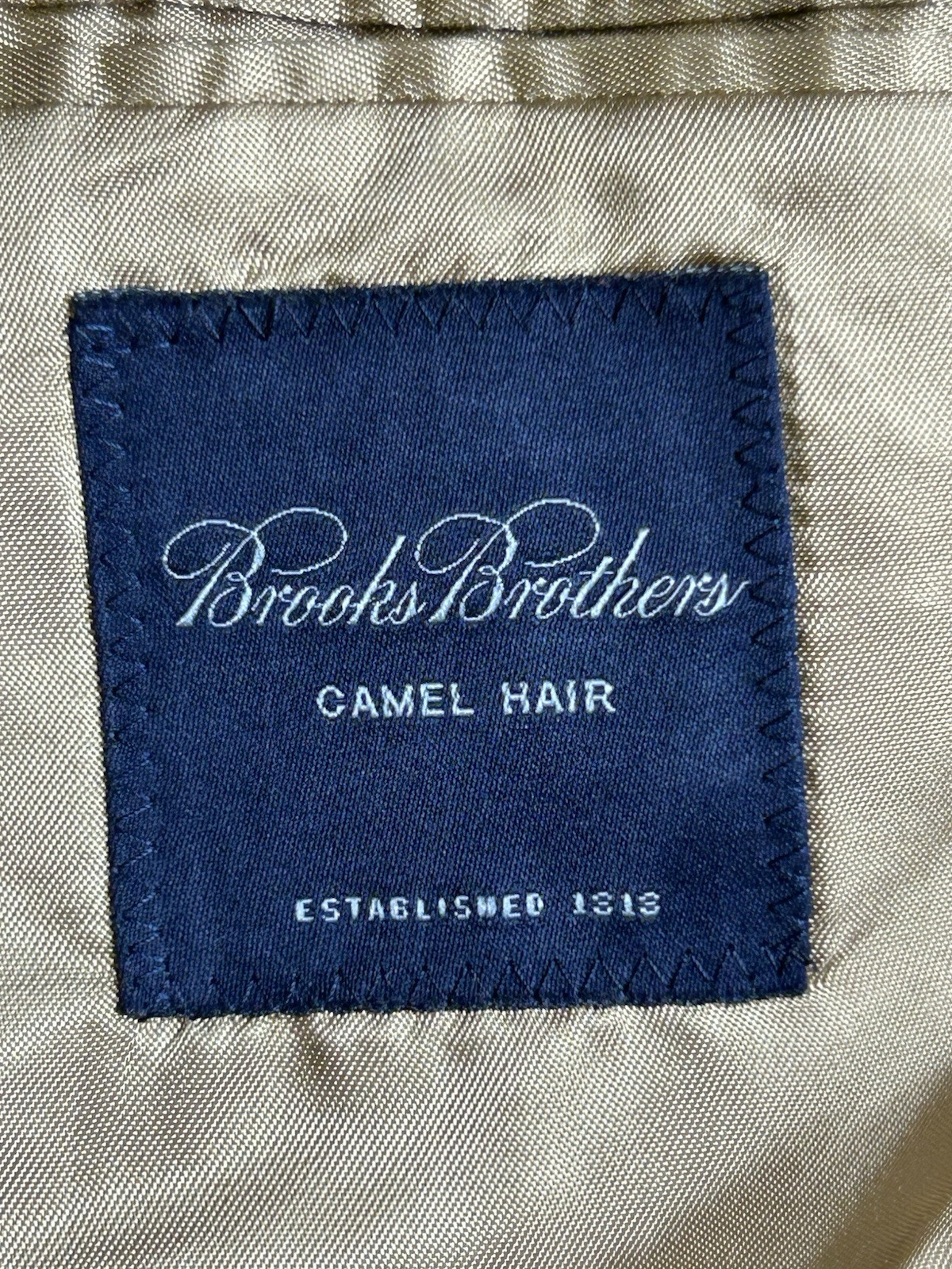 BROOKS Brothers 100% Camel Hair Jacket Blazer Sport Coat Beige 42R 42