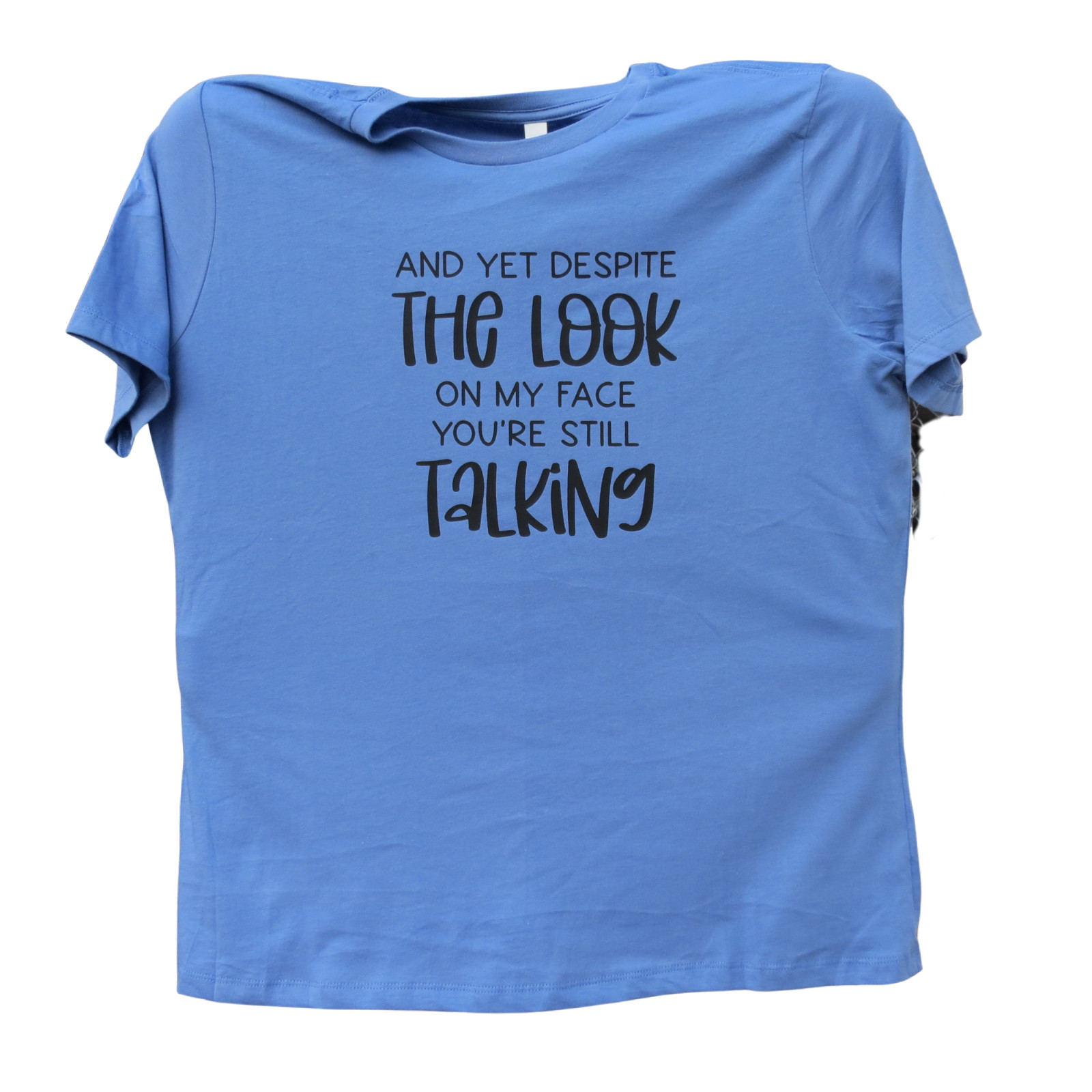 Gildan & Bella Canvas Women T Shirt XL Blue Purple Funny Saying