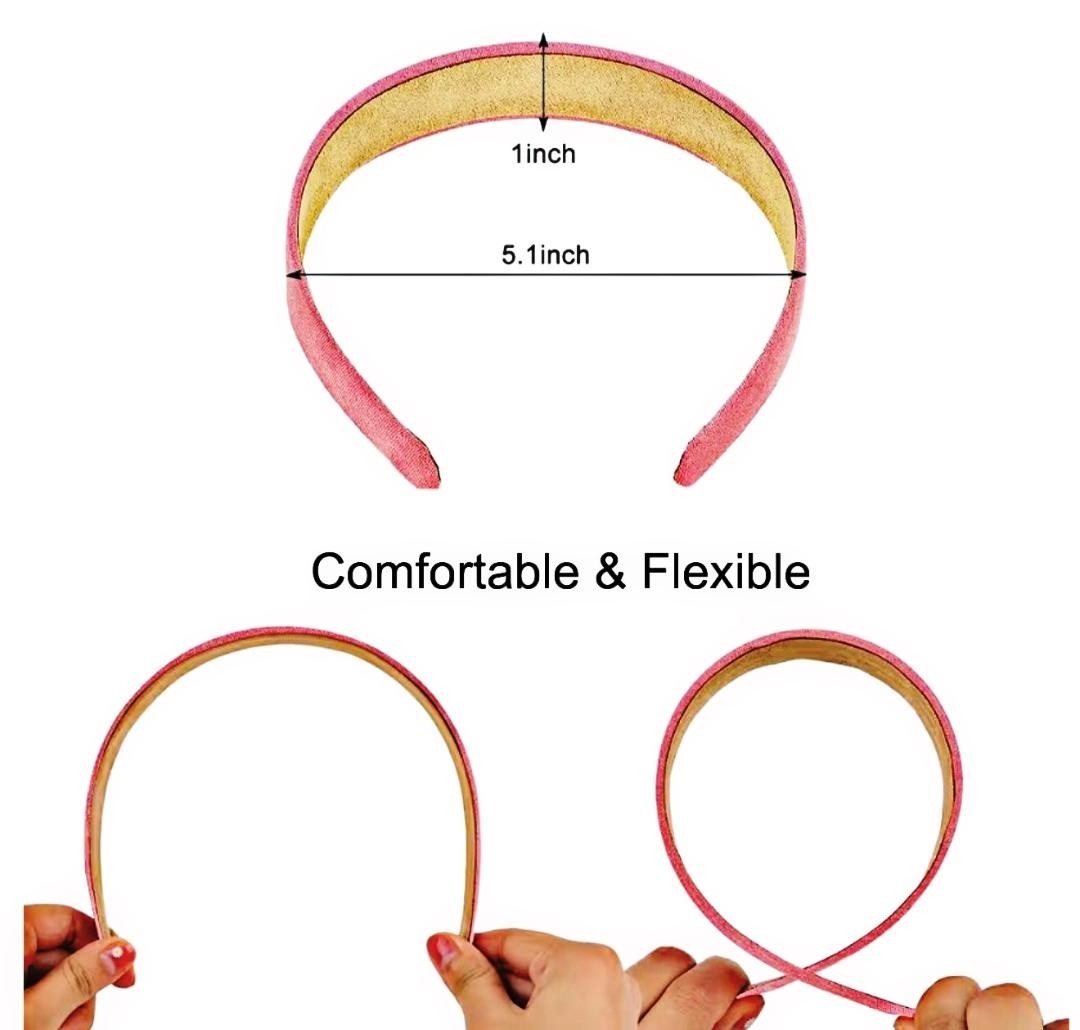 1-inch NEW WIDE SATIN HEADBAND SELECT COLOR FREE USA SHIPPING