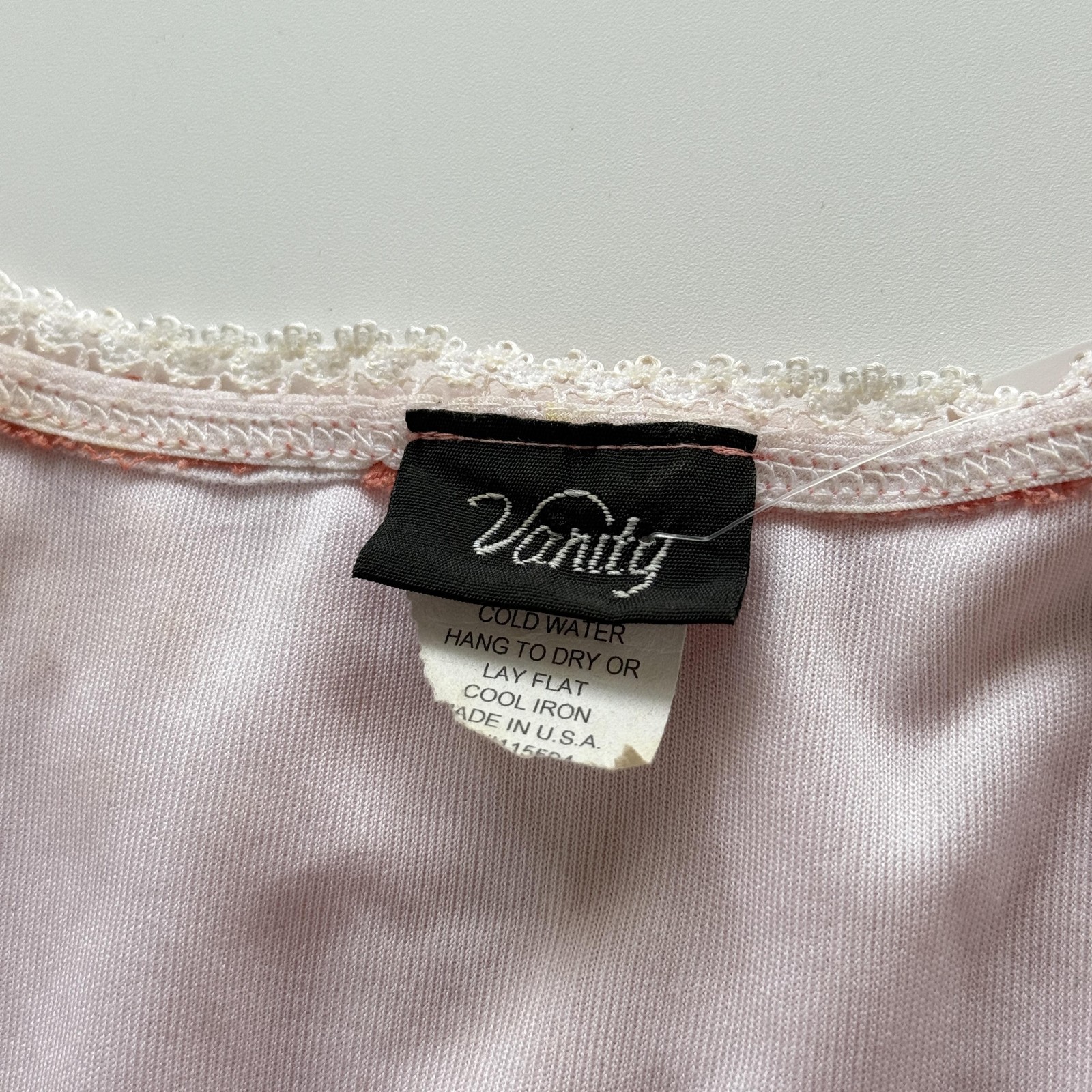Vanity Tunic Blouse Womens M Pink Lace Square Neck Belted Flutter Sleeve Top