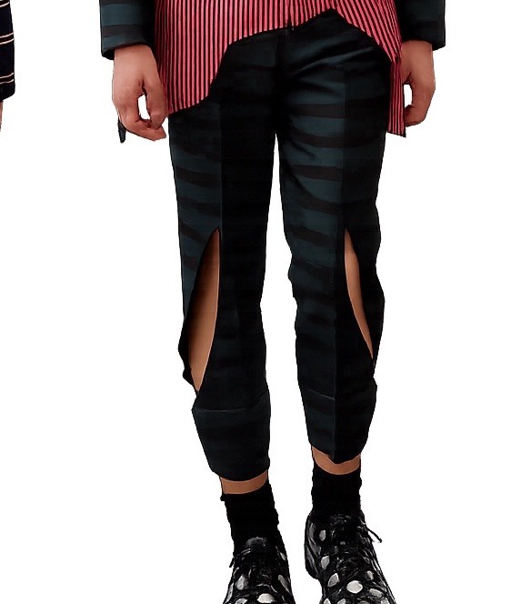Comme Des Garcons Homme Plus Pants Spring Summer 2016 Runway Cutout Slashed Calf