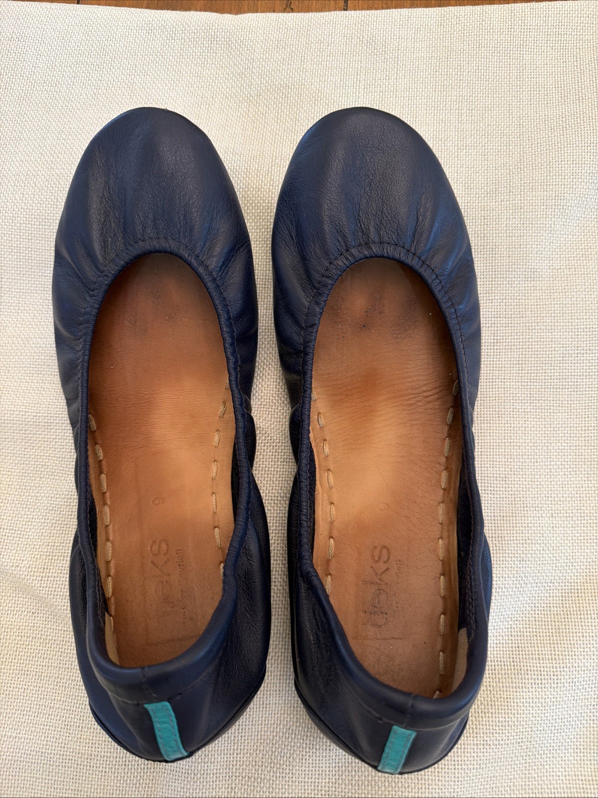 Tieks by Gavrieli Cali Navy Blue Ballet Slip On Leather Flats Women’s Size 9