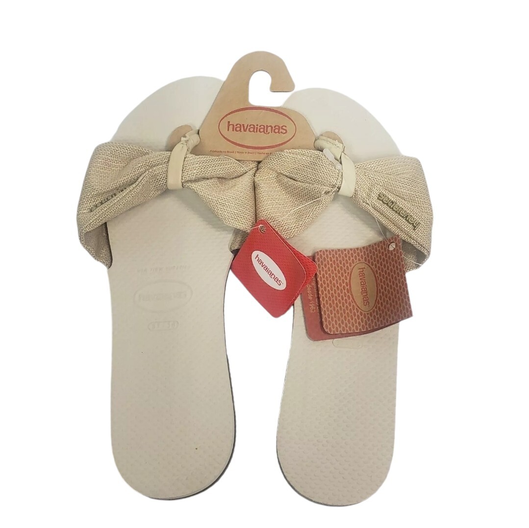 Havaianas You St. Tropez Shine Sandals Beige Women’s Size 9/10W NEW