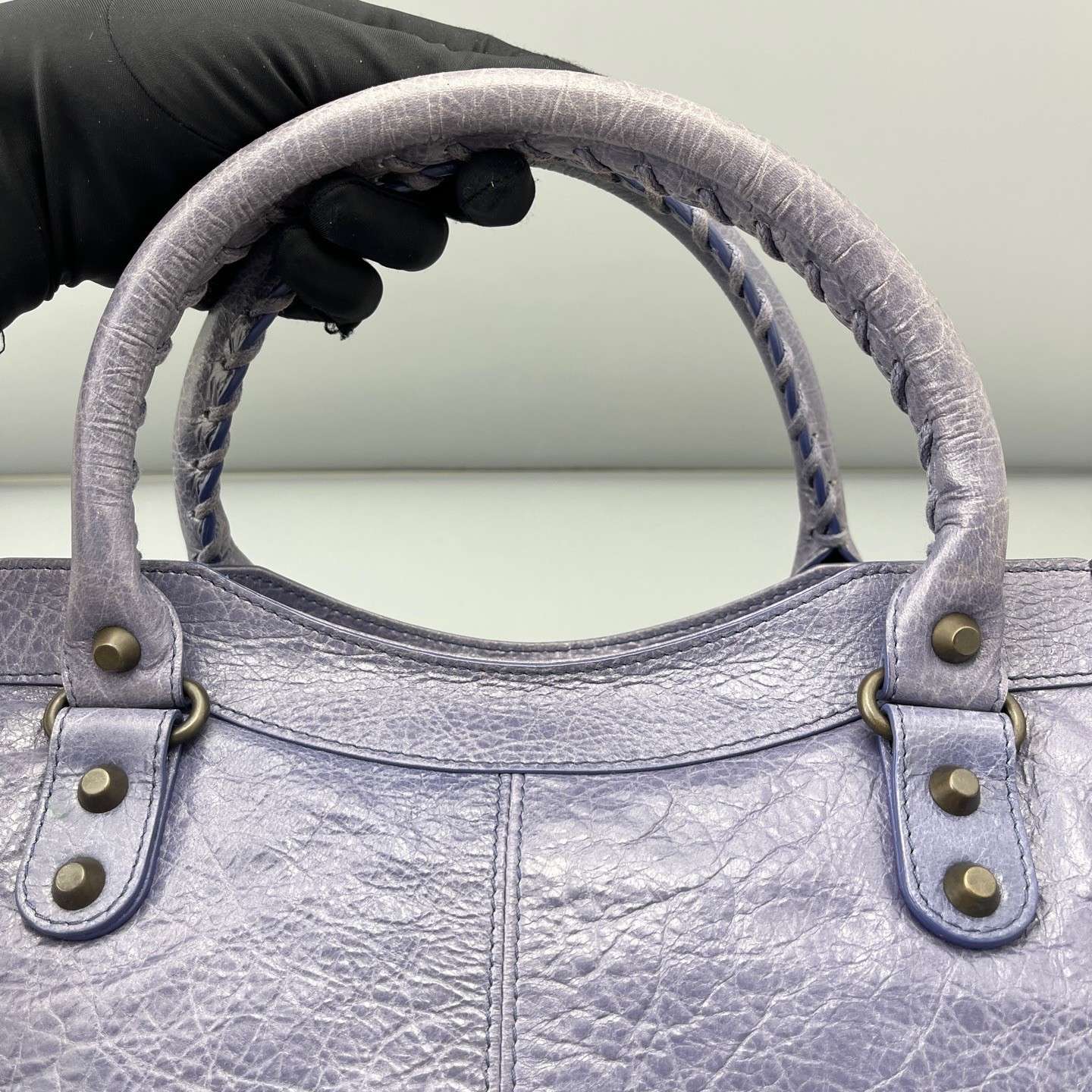Balenciaga Pre-Owned Authentic Luxury Handbag Purple 42*22*17cm