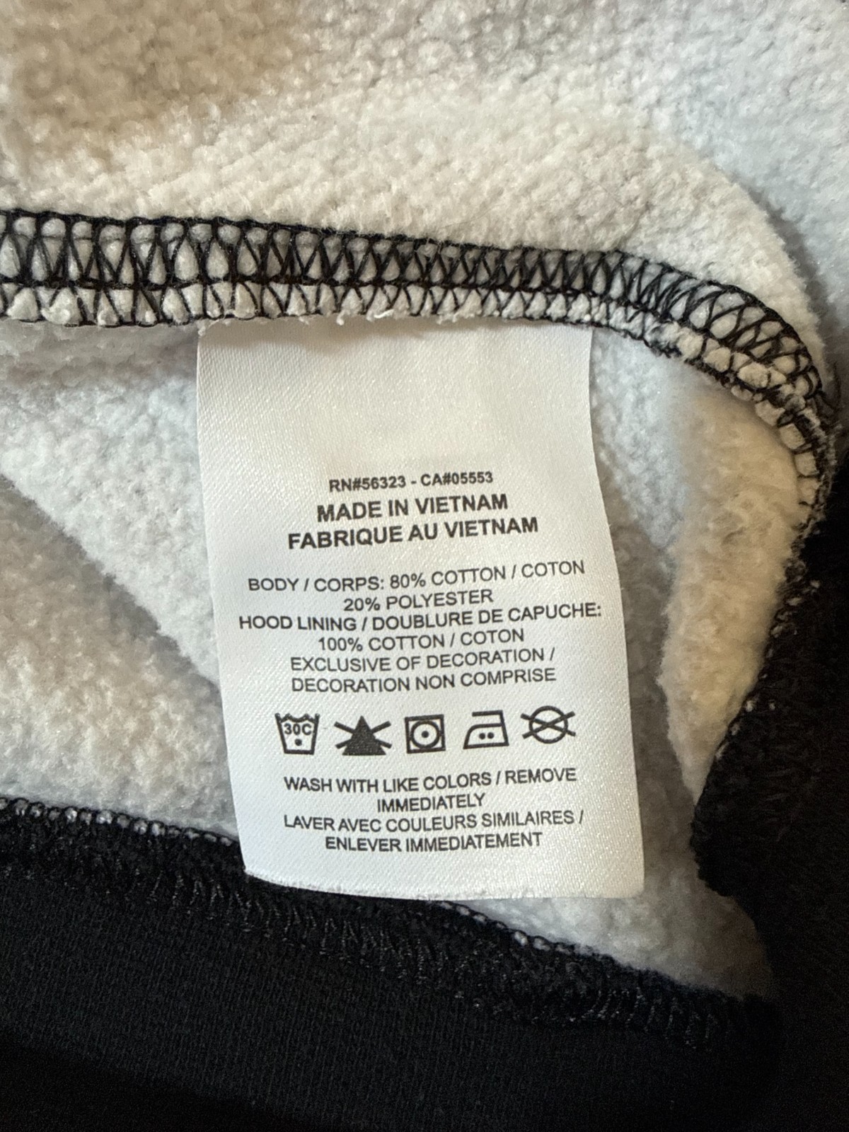 Nike Men’s Black & White All Over Logo Pullover Crewneck Hoodie Size Small