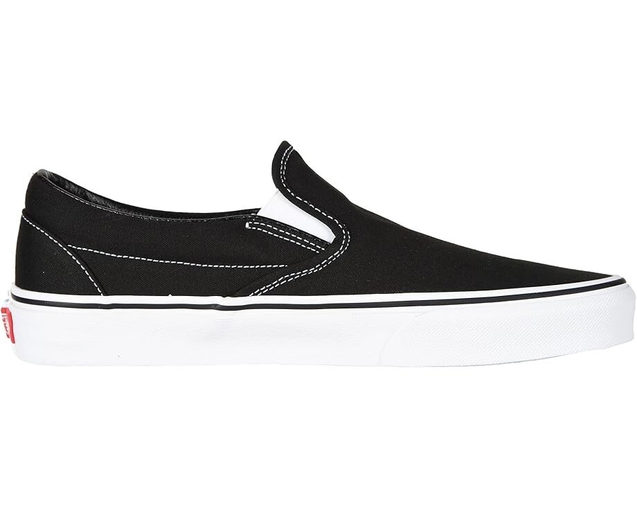 New in Box Vans Classic Slip-On Canvas Sneakers Black/White, Fast Shipping