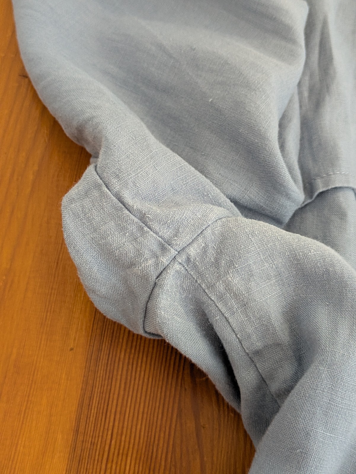 Marks & Spencer Linen Unstructured Mid Length Duster Jacket UK 14 Blue Belted