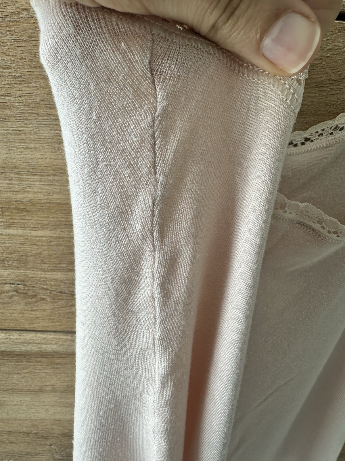 Lace-Trim Lightweight Soft Cami in Soft Blush Women’s