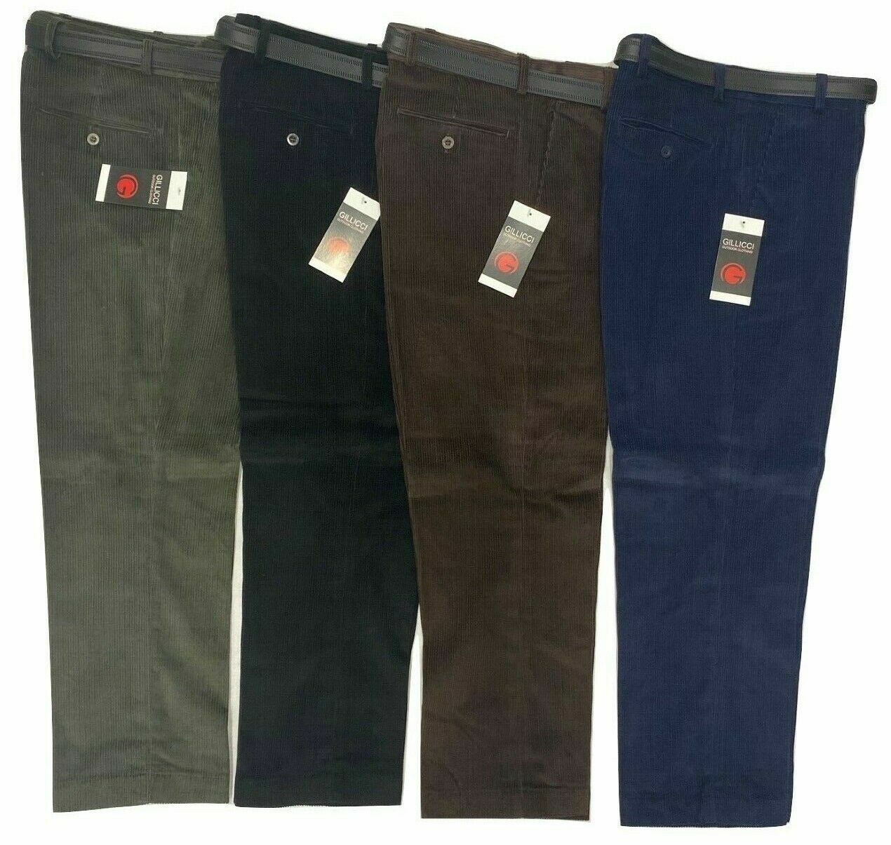 MENS LUXURY CORDUROY CORD TROUSERS COTTON FORMAL CASUAL SMART WAIST 30-50 FIT