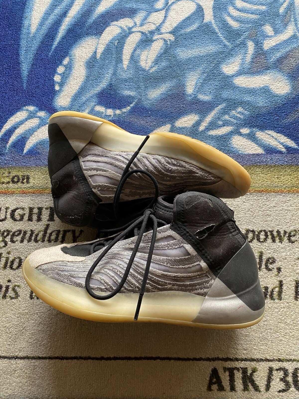 Adidas Yeezy Boost QNTM BSKTBL Quantum Basketball Grey Mens Size 10 Sneakers
