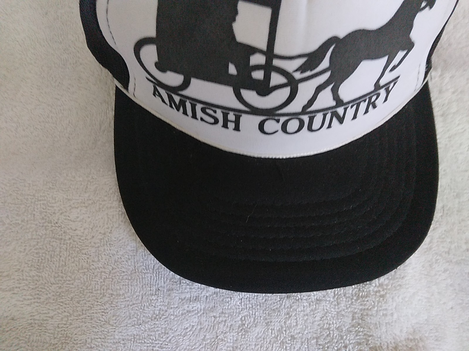 Amish Country Polyester Foam Vintage Trucker Hat Snapback Mesh