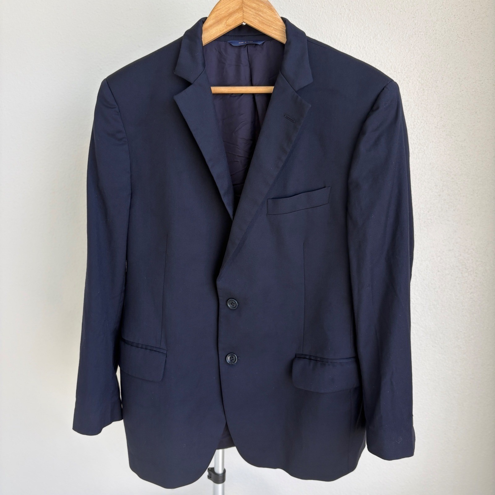 Brooks Brothers 1818 Fitzgerald Navy Blue Wool Blazer Sport Coat Italy 42S