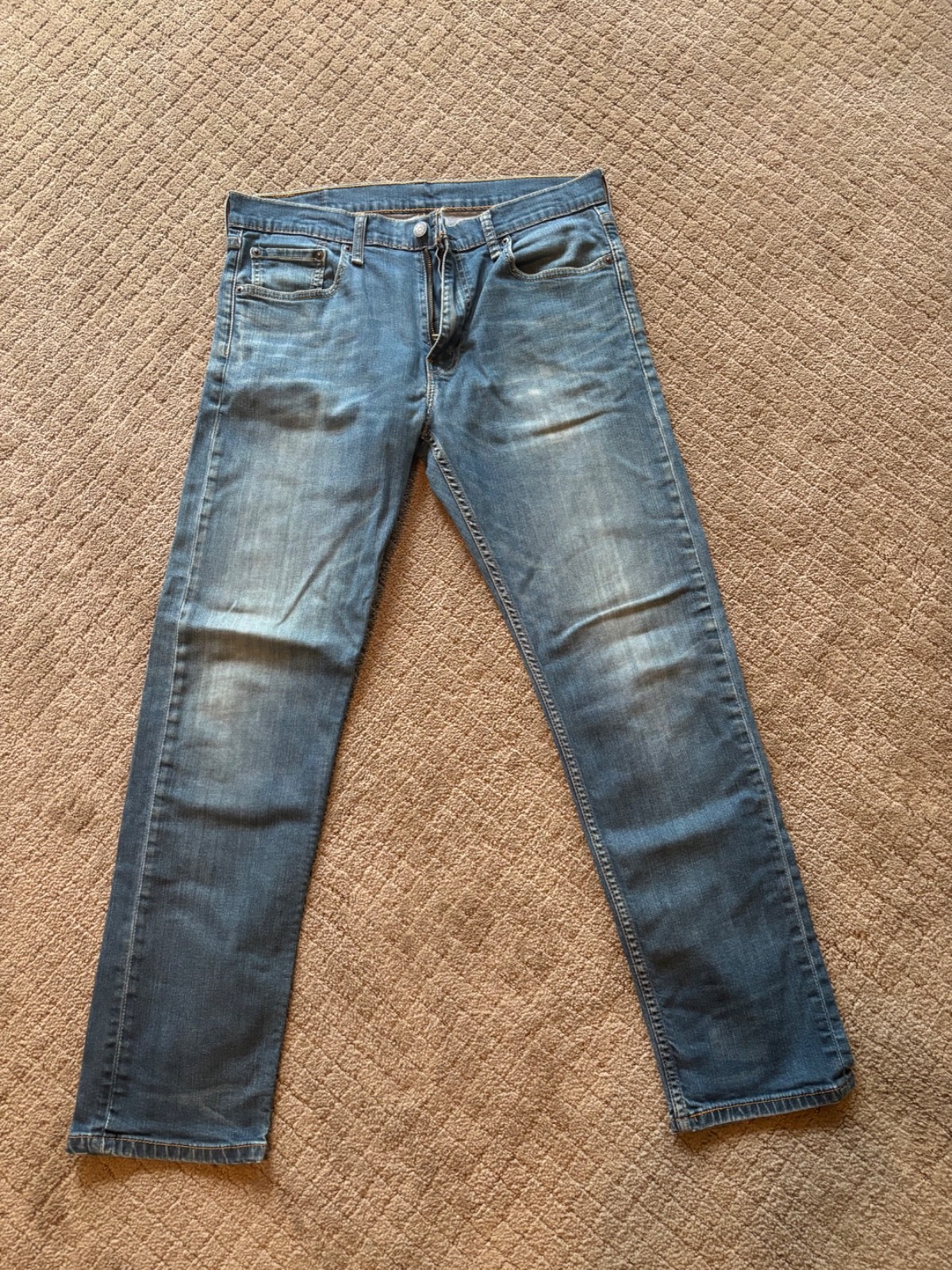 Levi’s Men’s 502 Tapered Jeans Blue Wash Cotton Mid Rise 5-Pocket 33×32