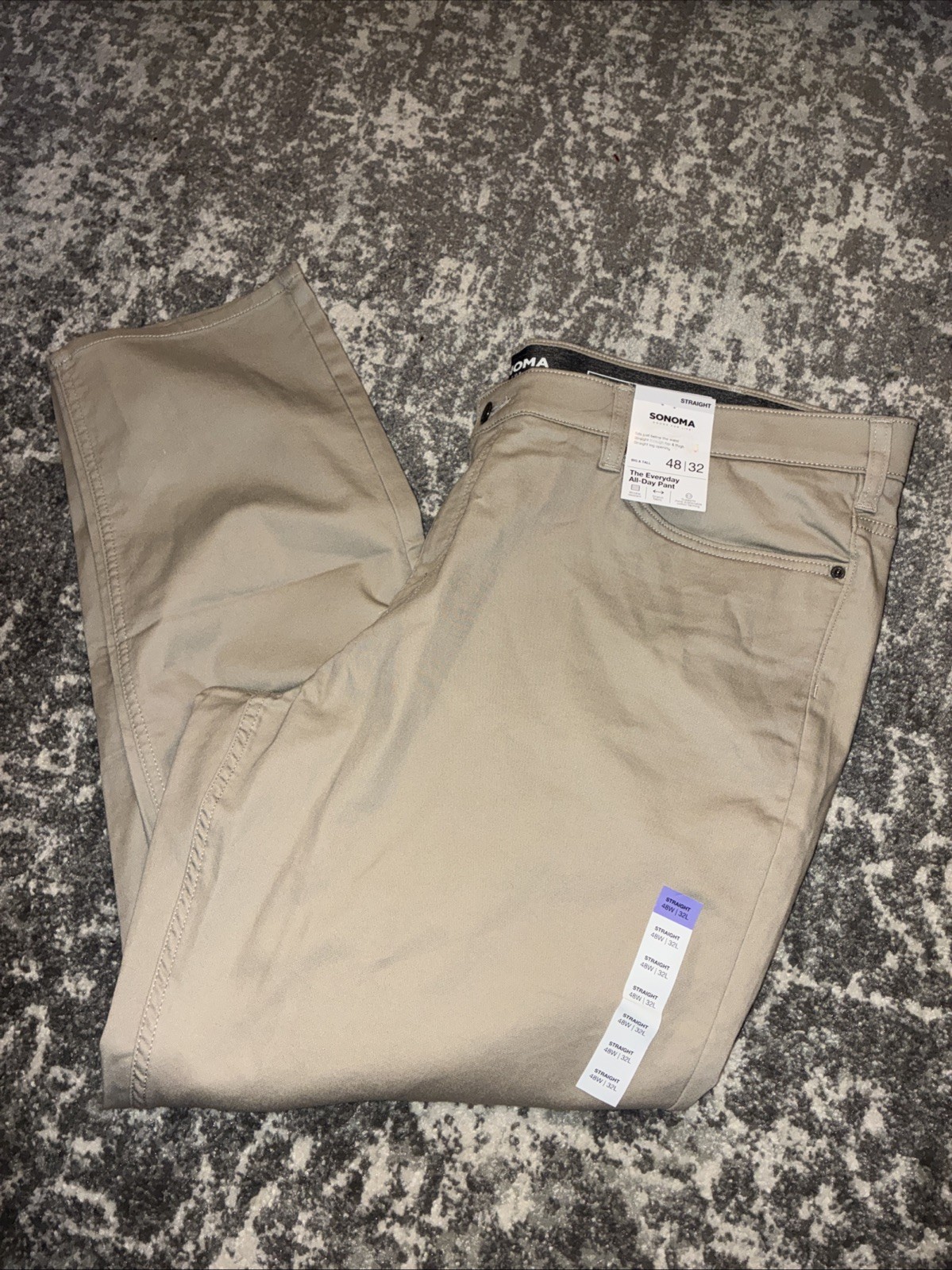 Sonoma Goods For Life Men’s Stretch Everyday All Day Chino Pants NWT 48X32