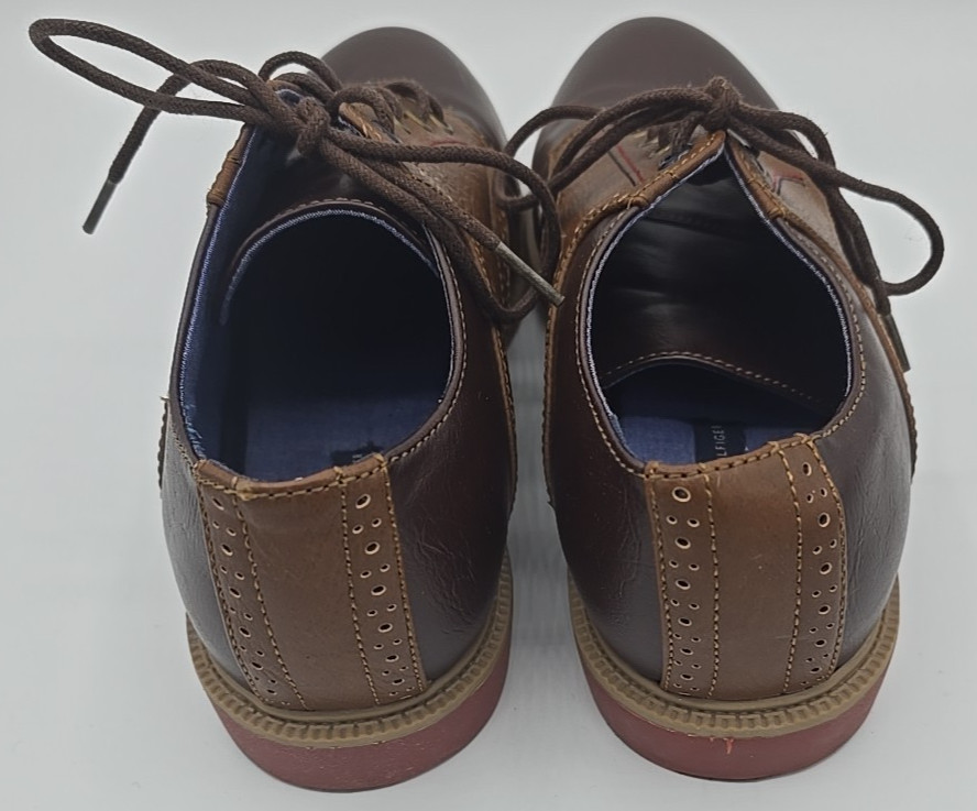 Tommy Hilfiger Michael Stallion Saddle Oxford Boy’s Shoe Dark Brown Color Size6