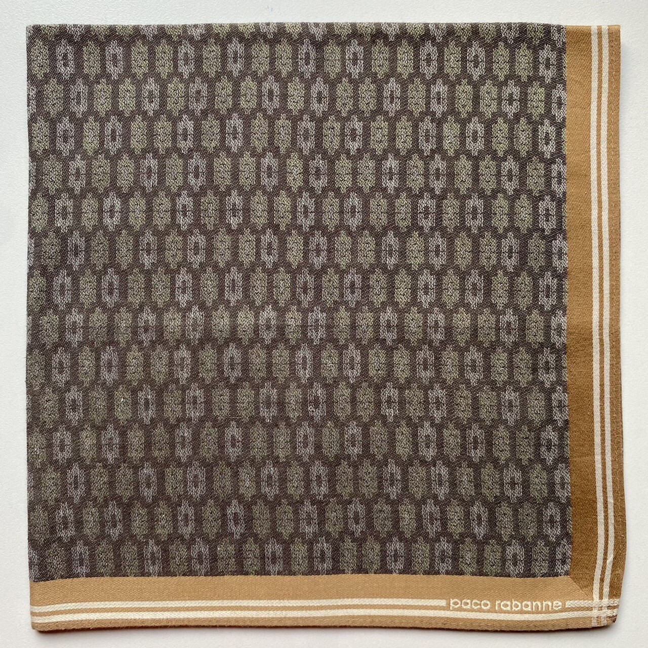 HANDKERCHIEF MEN’S COTTON VINTAGE BROWN SOLID PATTERNED POCKET SQUARE 18″ B0344