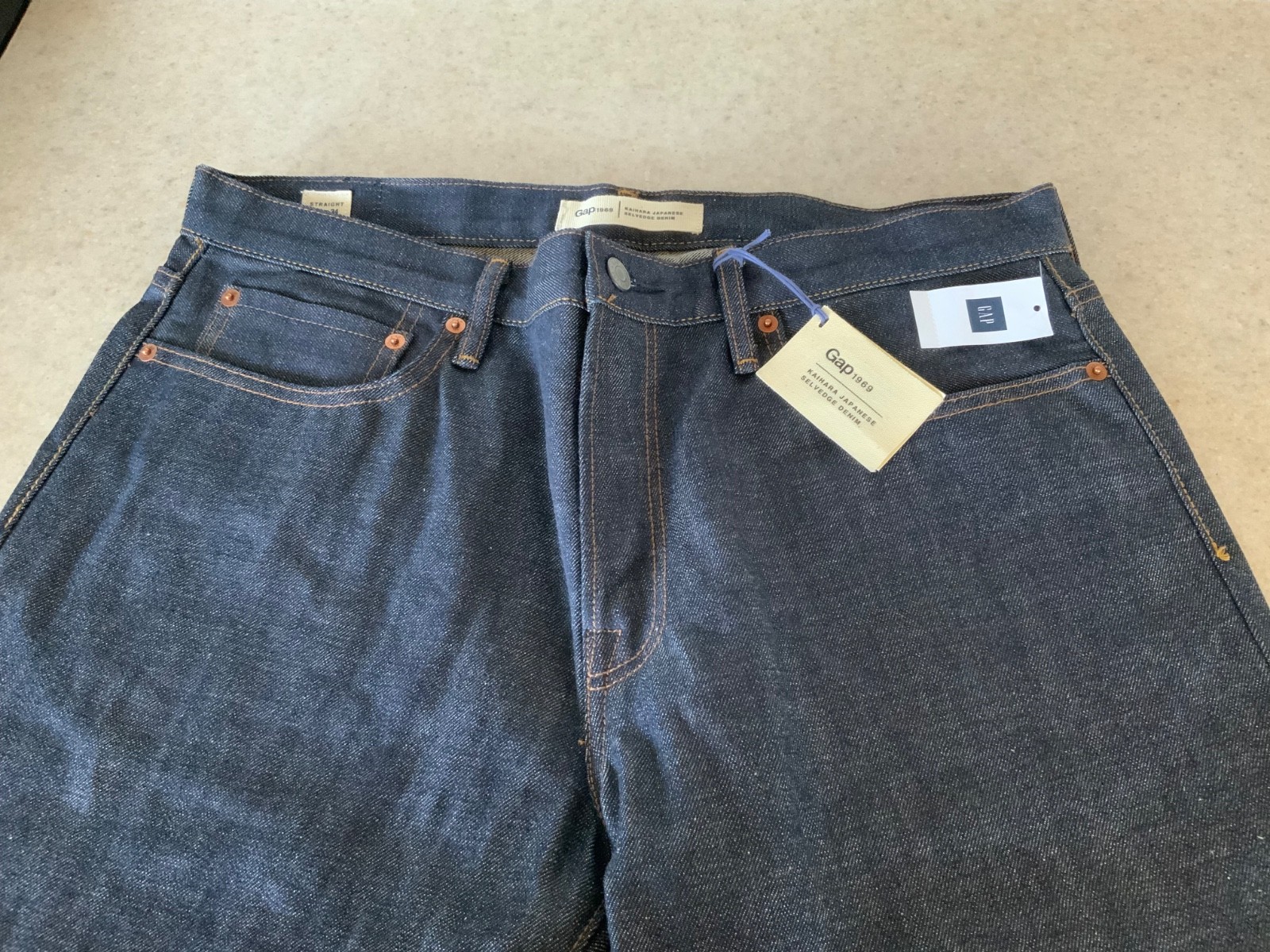 Gap Kaihara Japanese Dead-stock Denim 34×34 Men Jeans Straight Leg NWT