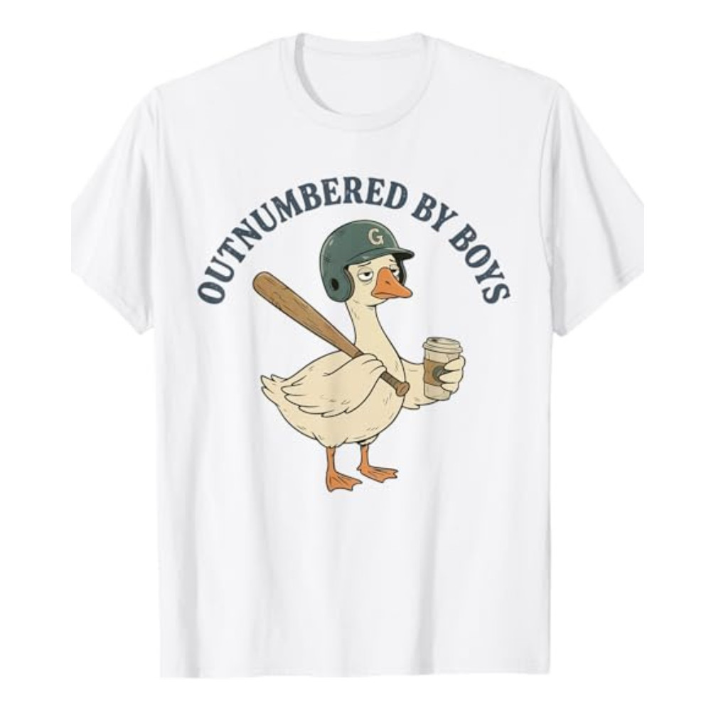 Funny Boy Mom Goose Mothers Day Outnumbered By Boys Baseball Sweatshirt T-shirt