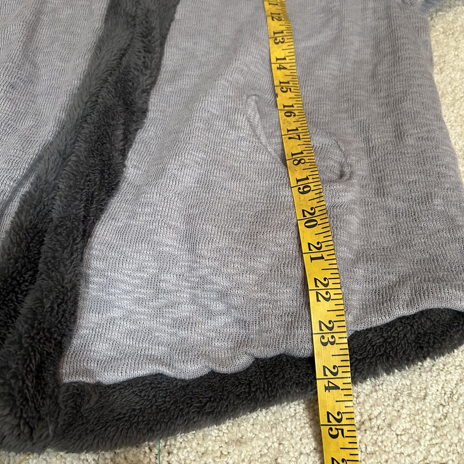 NWT PETE & GRETA Johnny Was Fleece Sherpa Sweater Cardigan Women’s Medium Gray