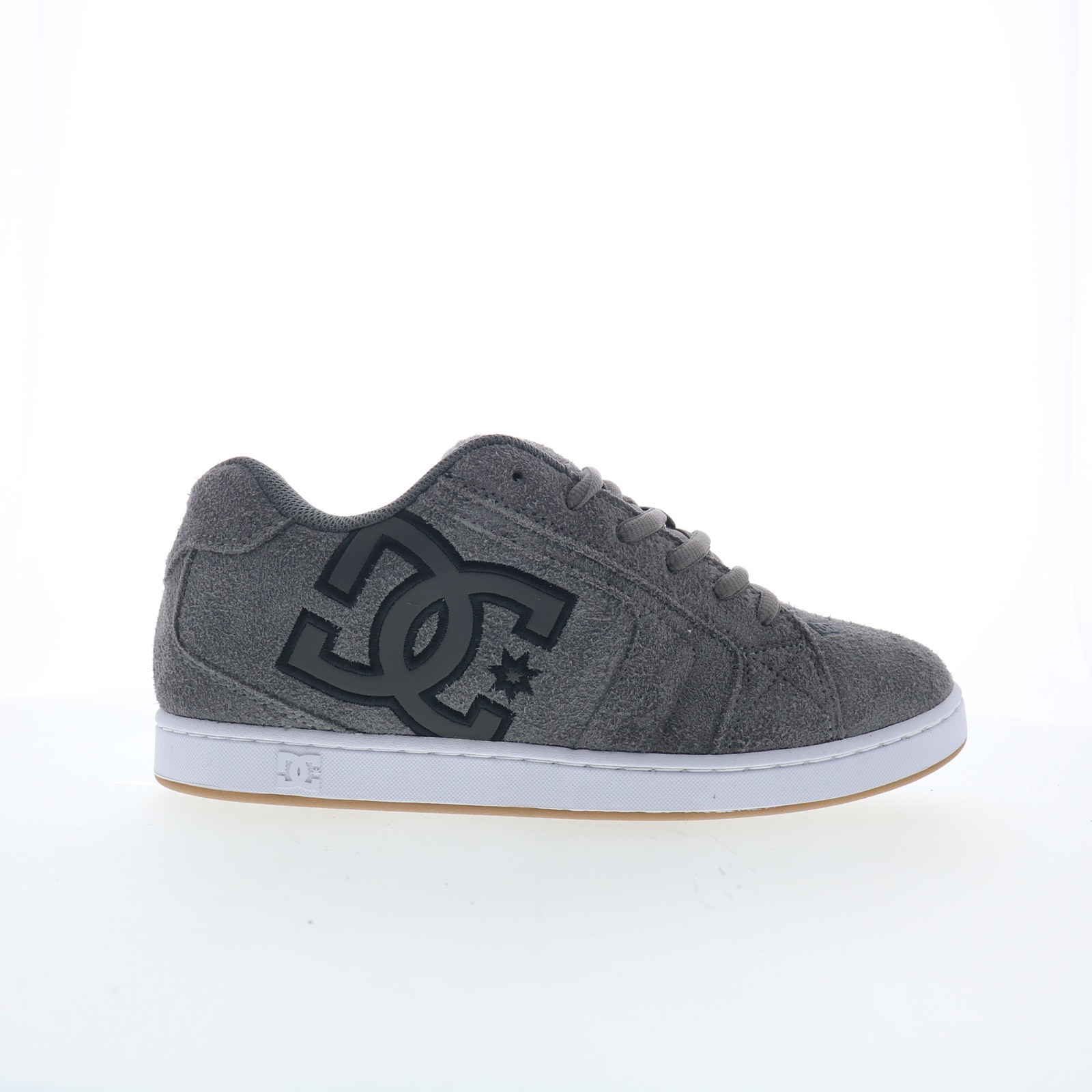 DC Net SE DC03260025-GRYBLK Mens Gray Suede Skate Inspired Sneakers Shoes