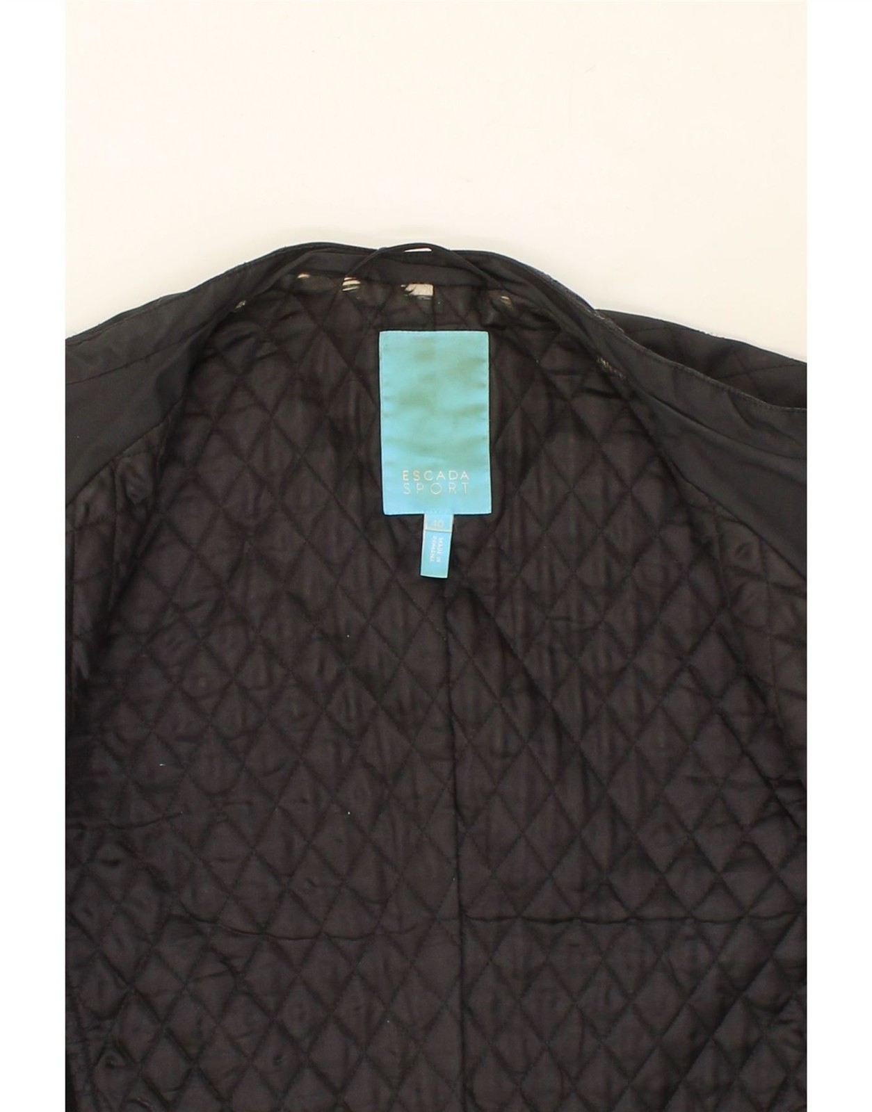 ESCADA Womens Utility Jacket IT 40 Small Black AY07