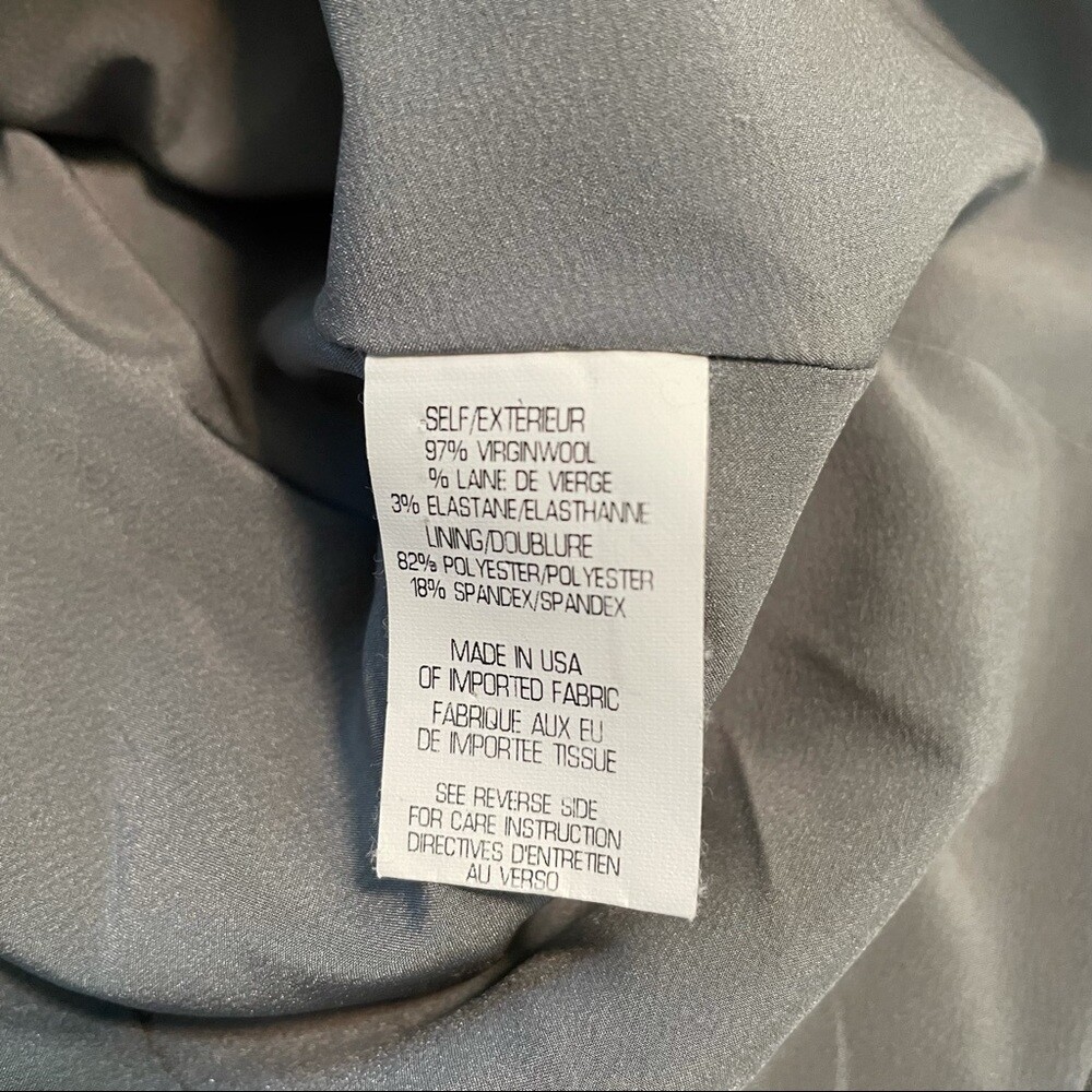 Theory Grey Wool Blend Classic Blazer Jacket 2