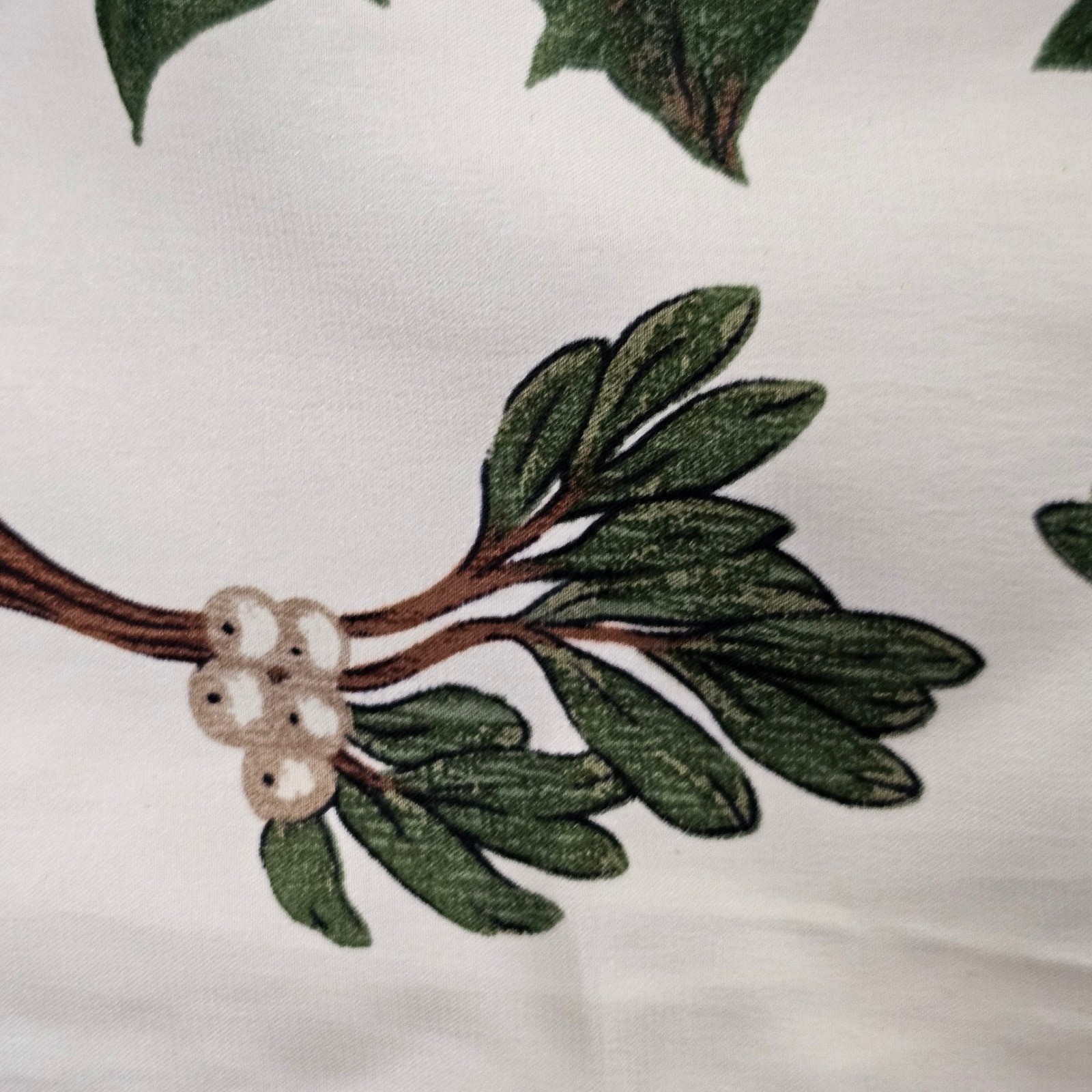 Echo Silk Square Scarf Ivory Christmas Holly Berry Mistletoe Holiday Print 21in