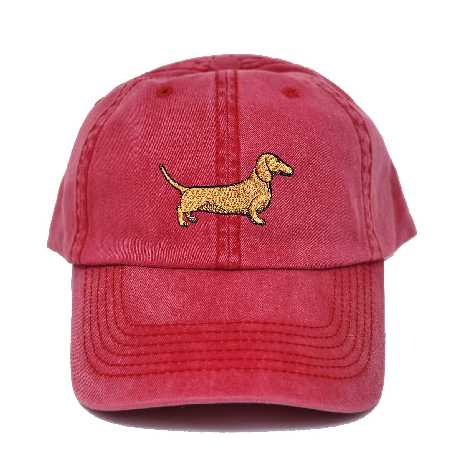 Dachshund dog embroidered dad hat, Wiener dog embroidered ball cap