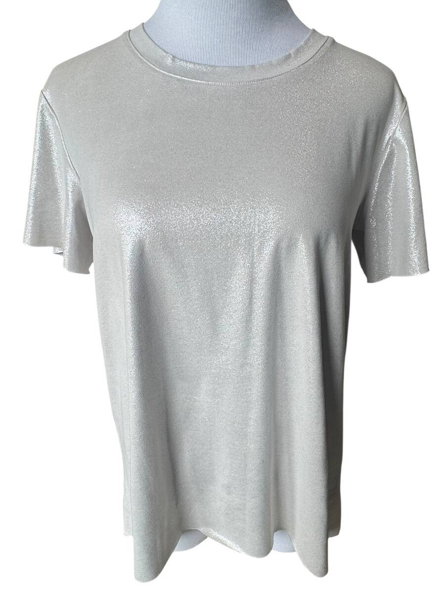 Trouvé Silver Glitter Top Women’s Size S Excellent Pre-Owned Condition