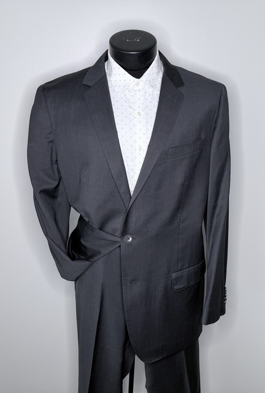 Bonobos Marzotto Wool Gray 2PC Suit 42R Standard Blazer 37″x29″ (+2″) 2 Pants