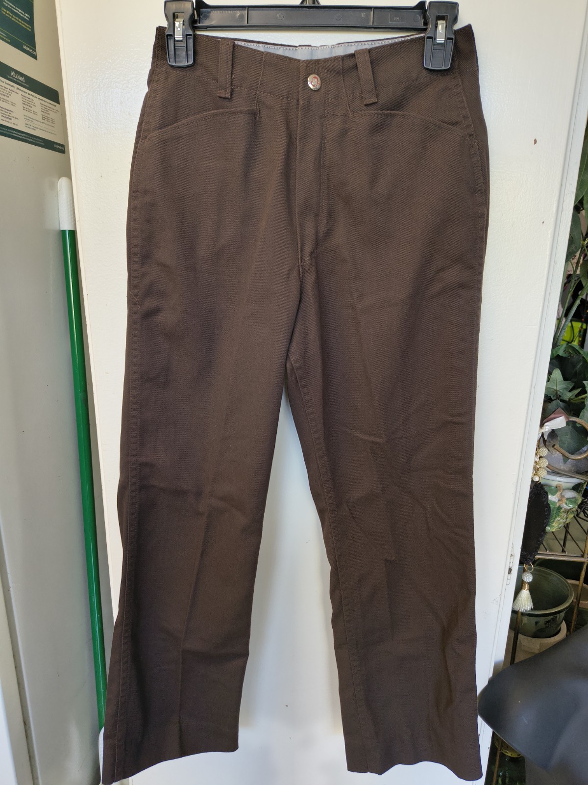 Vintage Ben Davis Union Made Brown Pants 28×27 Yellow Tag Have Been Hemmed
