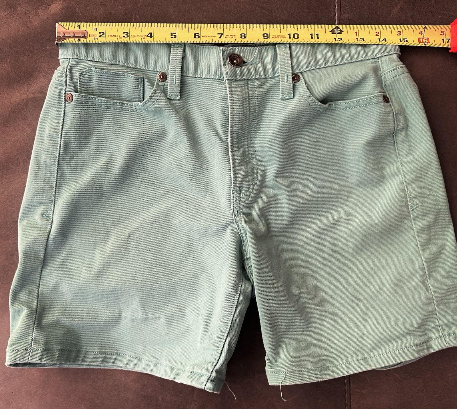 EUC CALVIN KLEIN JEANS Talla Shorts Women’s Size 4 Aqua Green 98% Cotton 5 Pkt
