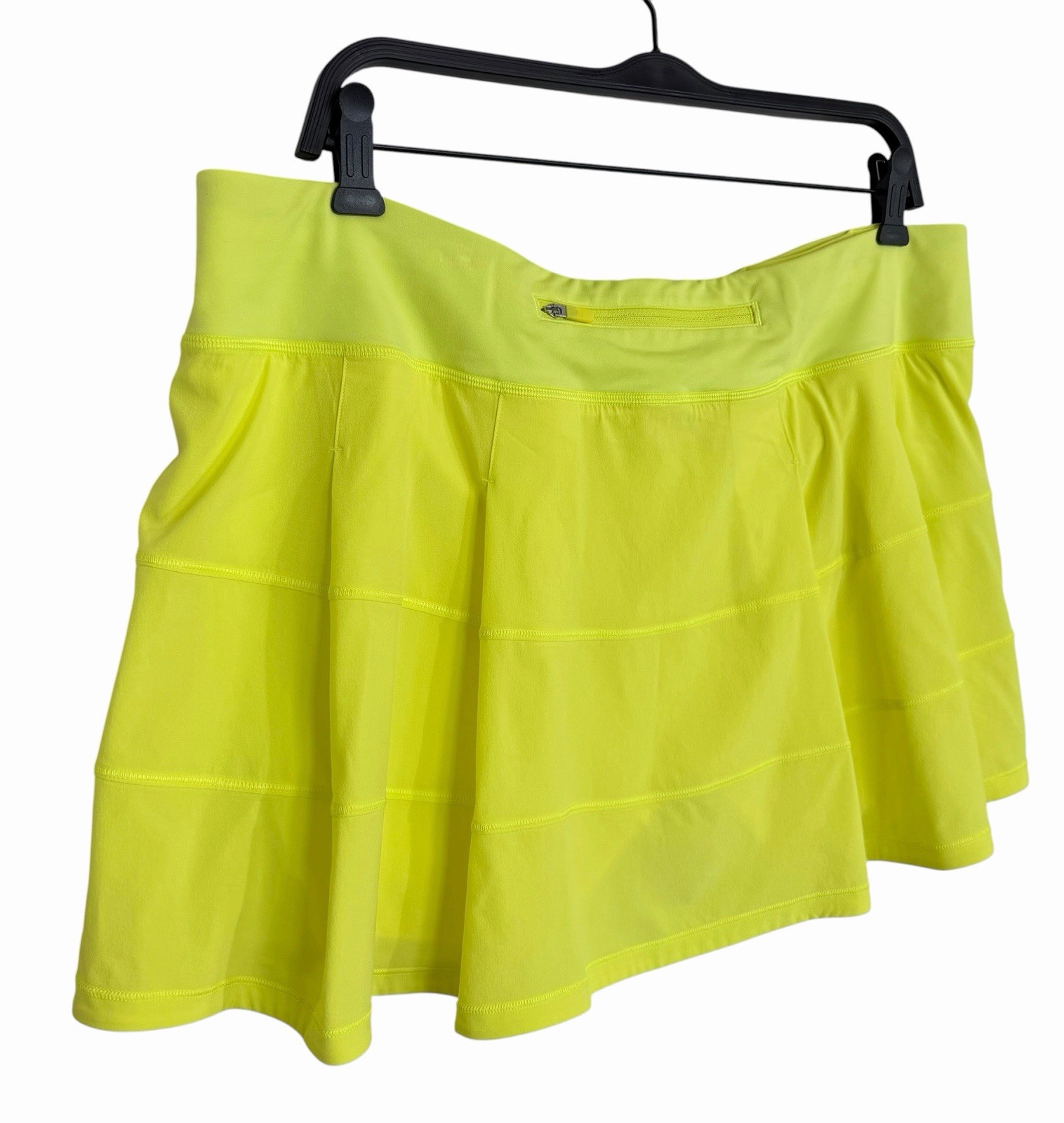 Lululemon Pace Rival Mid-Rise Skirt Skort Electric Lemon Yellow Size 14