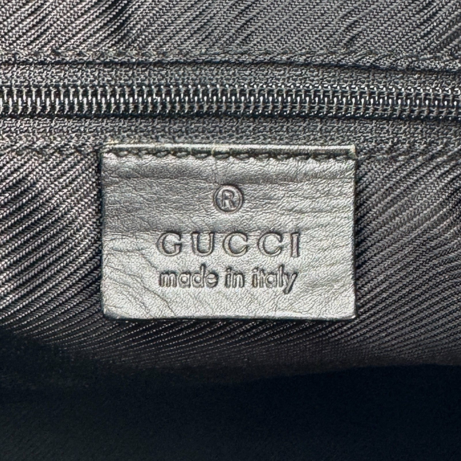 Gucci Hobo Shoulder Bag GG Canvas Black Authentic 504T0455