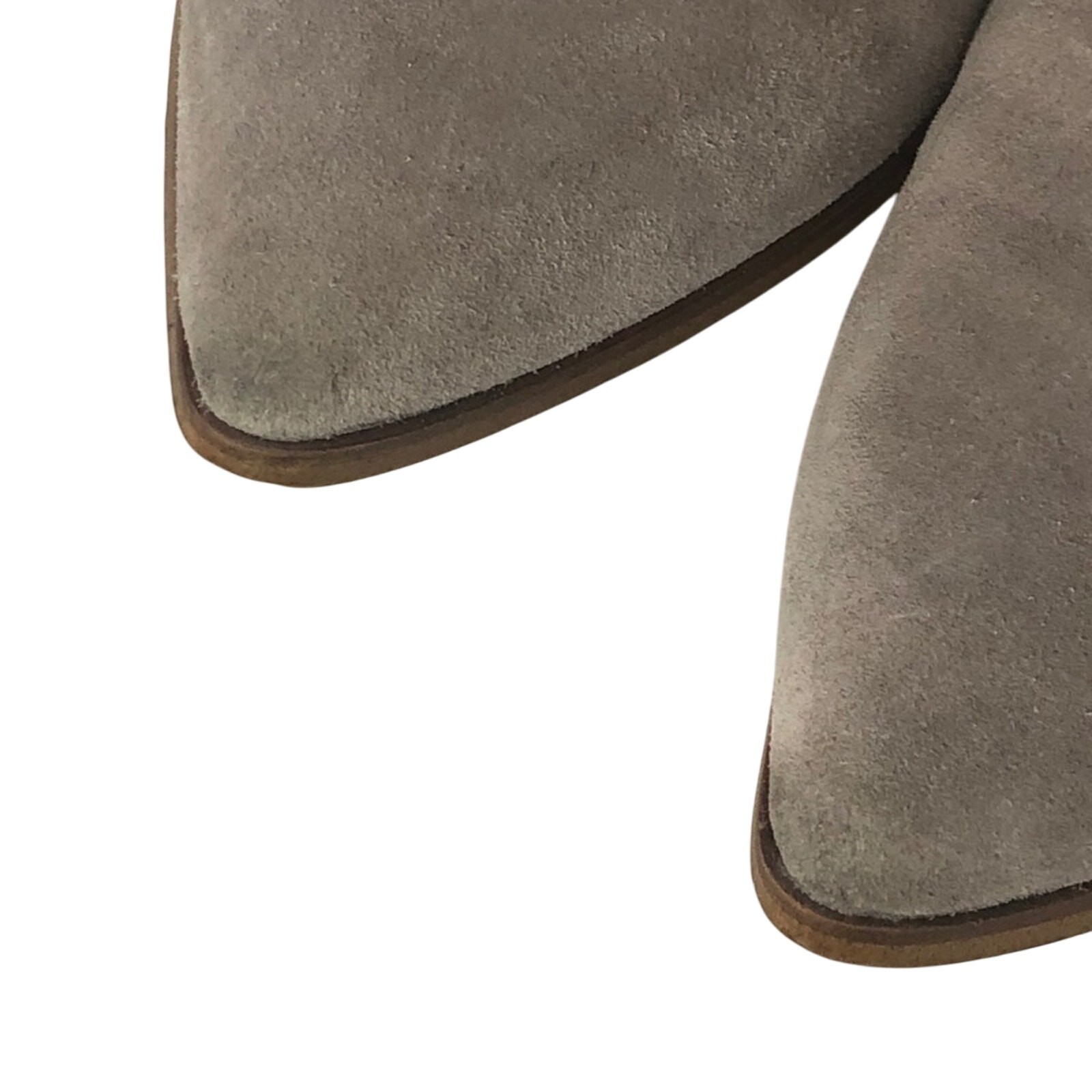 Franco Sarto Spectra Womens Suede Ankle Booties Size 6.5 Tan Pointed Toe