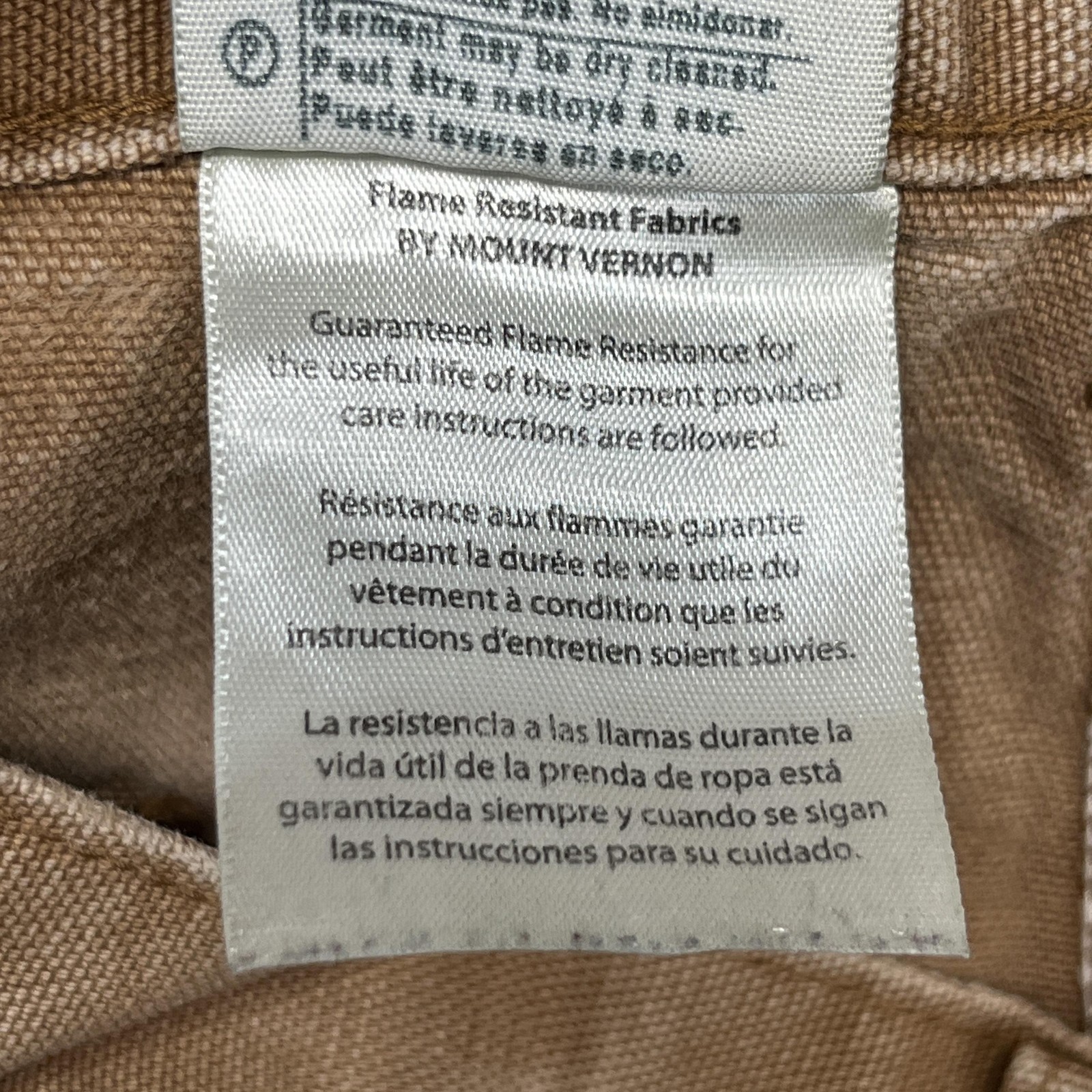 Carhartt FR Dungaree Fit Carpenter Pants Mens 36×30 Brown Canvas FRB229 Work