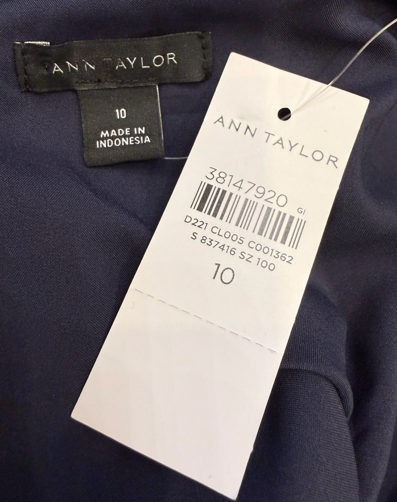 NEW ANN TAYLOR NIGHT SKY BELTED FLARE STRETCH COTTON DRESS SZ 10
