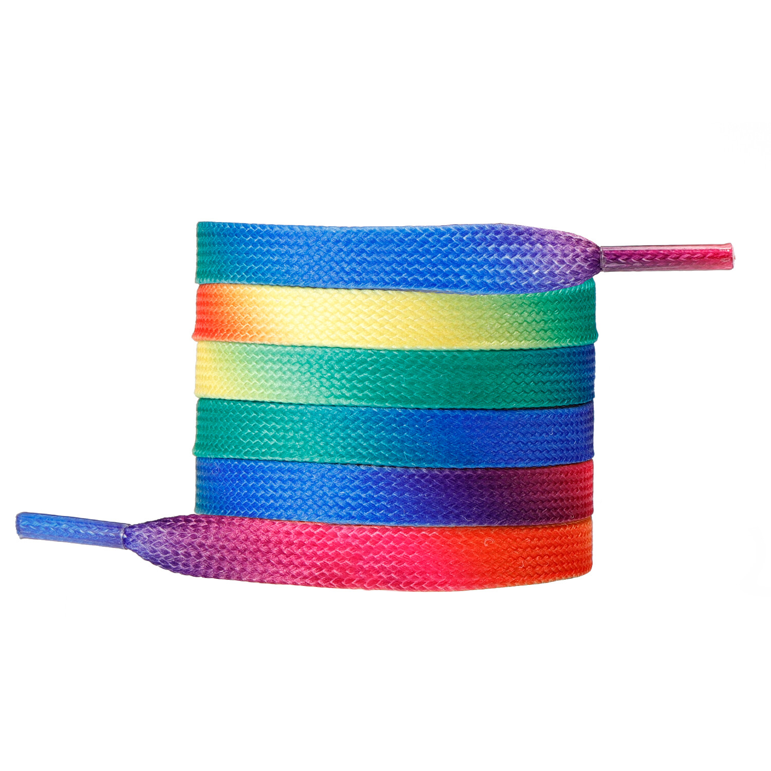 2Pair 24 36 45 63 72 Inch Flat Shoelaces Replacement for Sneakers Boots Rainbow