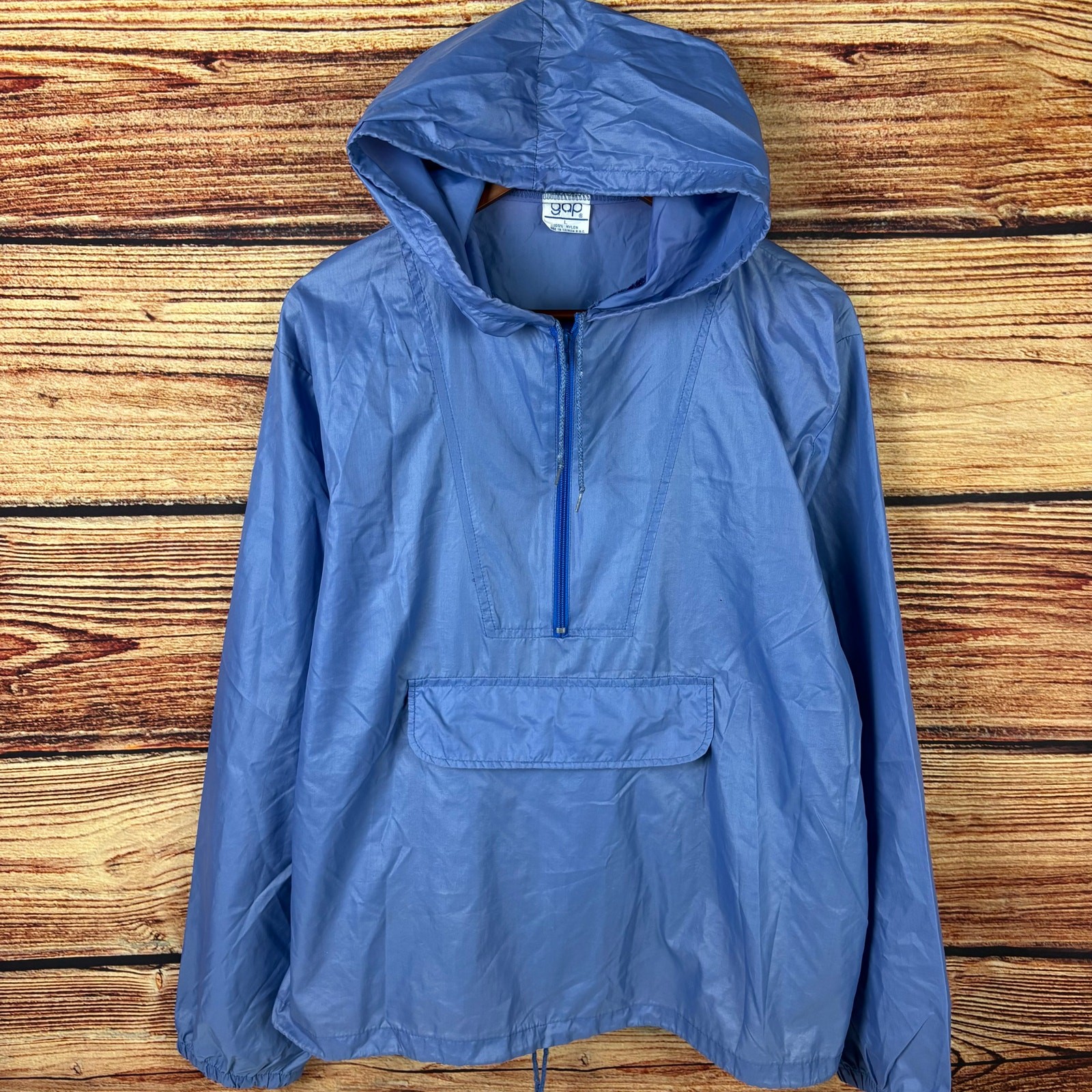 Vintage 1970s GAP Periwinkle Colorway Packable Windbreaker jacket size Large