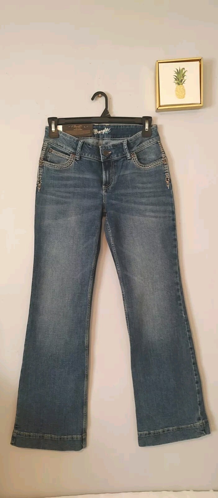 Jeans Wrangler Retro Women Model Sadie Low Rise 7 X 34 Blue New Tags BOOT CUT