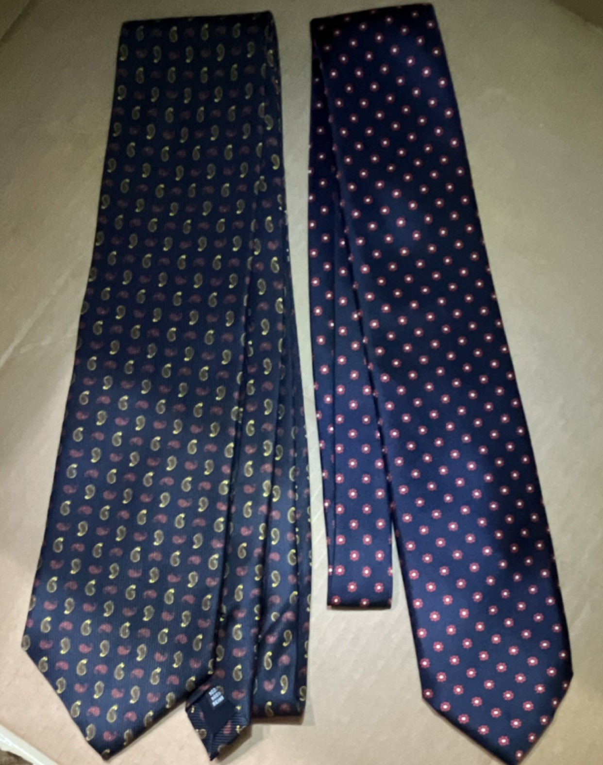 Princeps Alexander & Jack Henry Men’s Silk Tie Lot 2pc Paisley Geometric